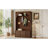 Farmhouse All-in-One Hall Tree with Adjustable Shelves, Retro Arched Entryway Storage Bench with 3 Cabinets-1869448378