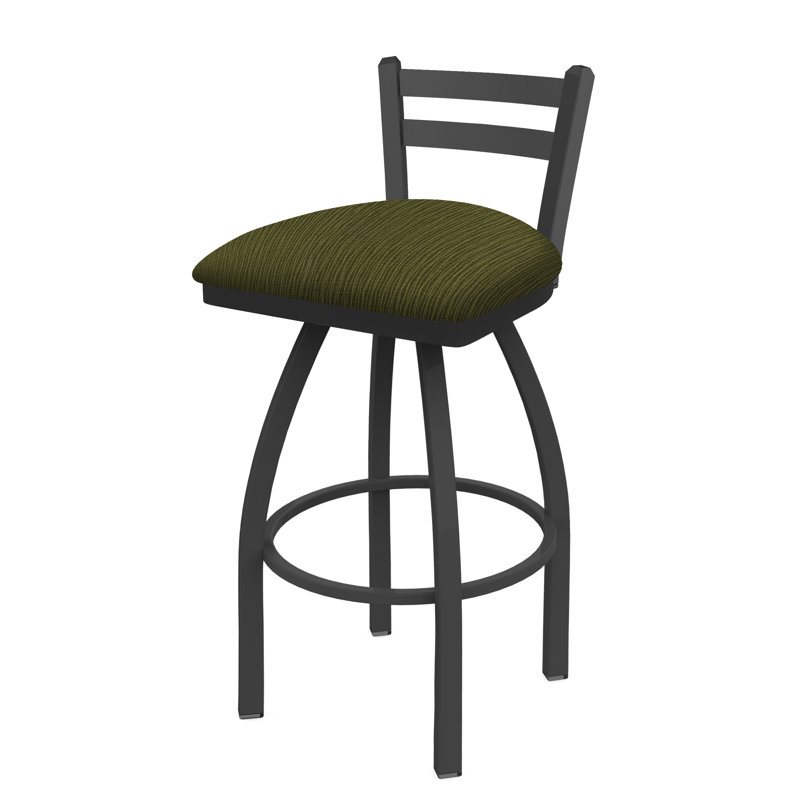 Tabouret de bar et de comptoir 411 Jackie, Tissu - perroquet graphique, Étain
