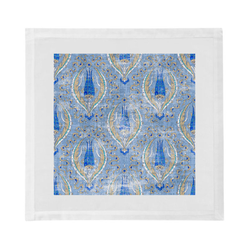 Byzantine Jewel Cotton Sateen Dinner Napkins, Navy