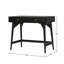 Ian Mini Office Desk, 2 Felt Lined Drawers, Modern Black Wood 36 Inch