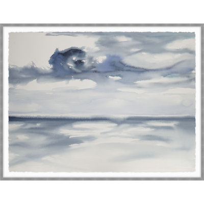 Pensive Seas 2 Framed Watercolour Painting Print