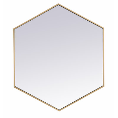 Sabine Metal Hexagon Wall Mirror