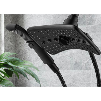 1.8 GPM High Pressur Two Spray Setting Shower Heads Combo,With Two Spray Settings Handheld Shower Head