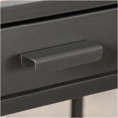 L-Shaped Desk, Brown Finish