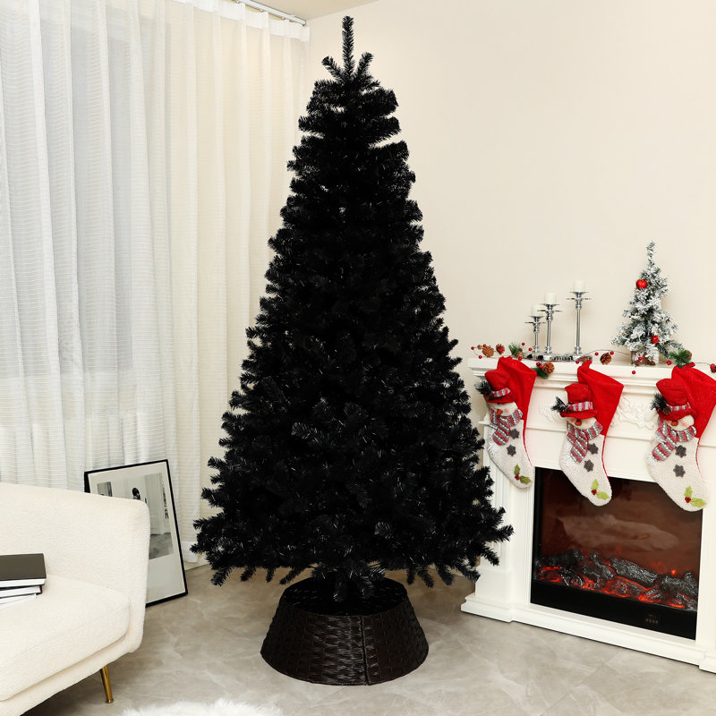 Grand arbre de Noël artificiel, arbre de Noël non éclairé avec 2132 pointes de branches, ouverture automatique, base en acier, décoration des Fêtes pour le bureau personnel,