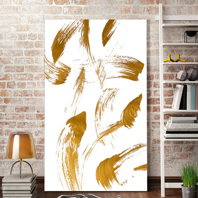 «Copper Strokes I», reproduction de peinture acrylique sur toile