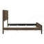 Mobilier de chambre à coucher à panneau durable classique en bois d'hévéa massif avec finition noyer foncé classique