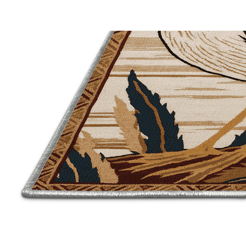  Tapis hawaïen lavable Pacific Golden Plover, Carré 5 pi