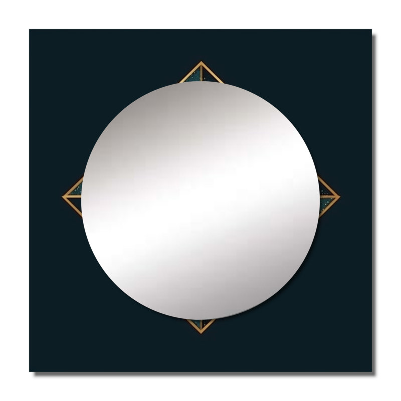 Dekow - Miroir géométrique carré à décor mural pour chambre à coucher, 36 po x 36 po