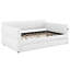 Grand lit plateforme tapissier avec port USB et gigogne-2074293996
