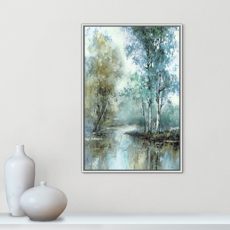 «Spring's Grace I Print» par T.C. Chiu, H 37,5 po x l 25,5 po, Blanc