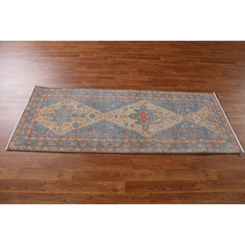 Tapis de couloir oriental Heriz Serapi noué à la main 2 x 6