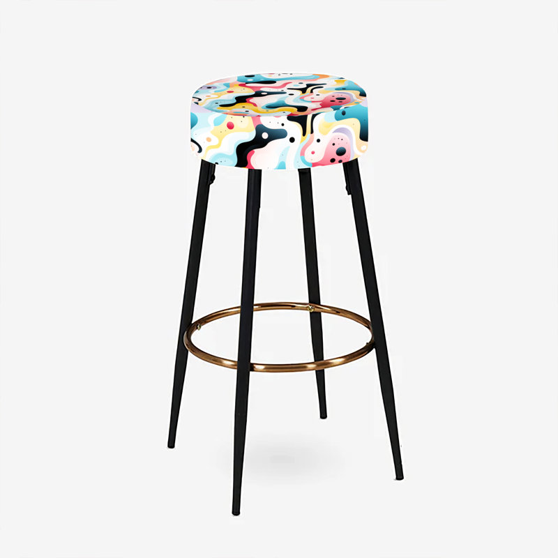 Ensemble de 2 tabourets de bar Mid-Century pastel Mid-Century