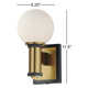 2 Light Glass Dimmable LED Armed Sconce