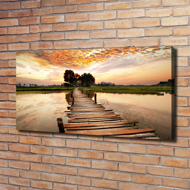 Wooden Bridge - Wrapped Canvas Print