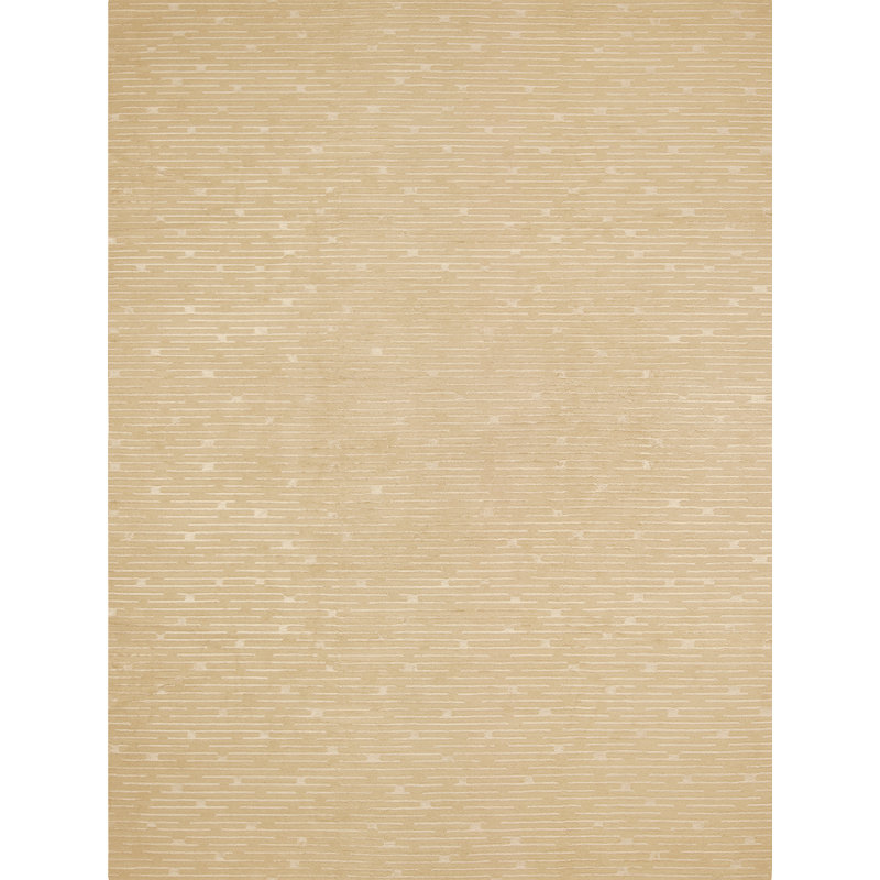 Abstract Area Rug in Beige/Ivory, Rectangle 8' x 10'