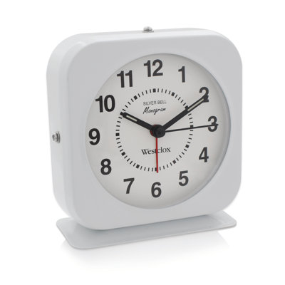 Horloge de table carrée en métal pour alarme qa