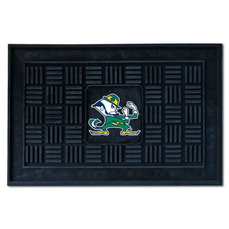 Notre Dame Fighting Irish Black Vinyl Outdoor Door Mat