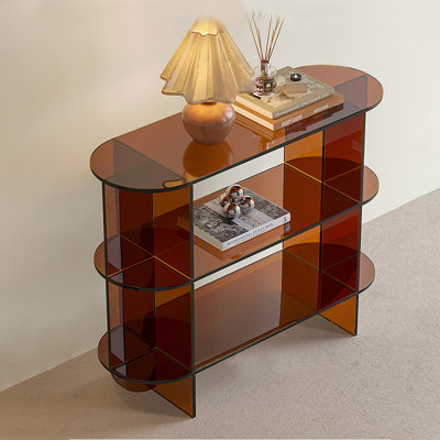 Oval multi-functional acrylic bookcase