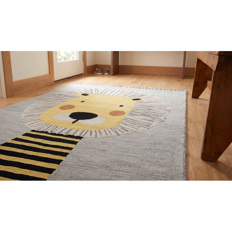 Gray Transitional Animal Children Tufted Area Rug , Fun and Stylish Rug for Adding Comfort and Playful Charm to Kids' Rooms, Playrooms, or Nursery Décor