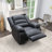Cheatom 2-Piece Classic Soft Faux Leather Manual Recliner Living Room Set With Hidden Cup Holders