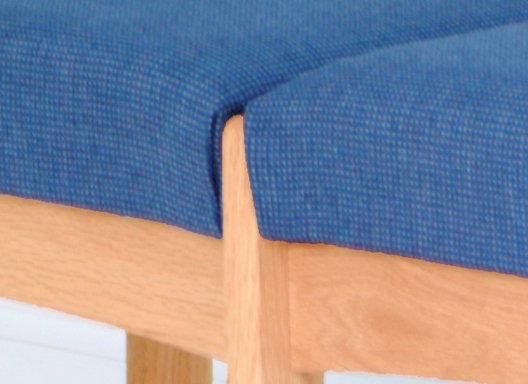 Banc Natan Geis, Chêne clair, Bleu poudré