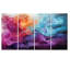 Encre liquide liquide, nuages magenta mauve doré - décoration murale en marbre 4 pièces-1151859918