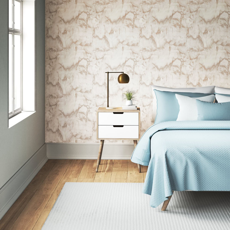 Callum 10.05m x 55cm Semi-Gloss Wallpaper Roll, Brown