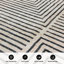 Tapis lavable antidérapant à rayures bohémiennes délavées-22133799