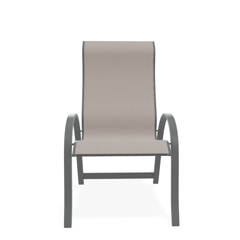 Chaise de patio empilable Hirotaka Supreme, Naturel, Graphite texturé