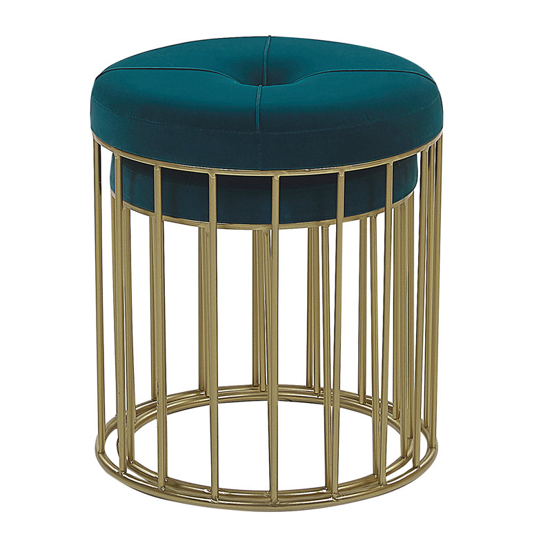 Manufactured Wood Accent Stool, Blue
