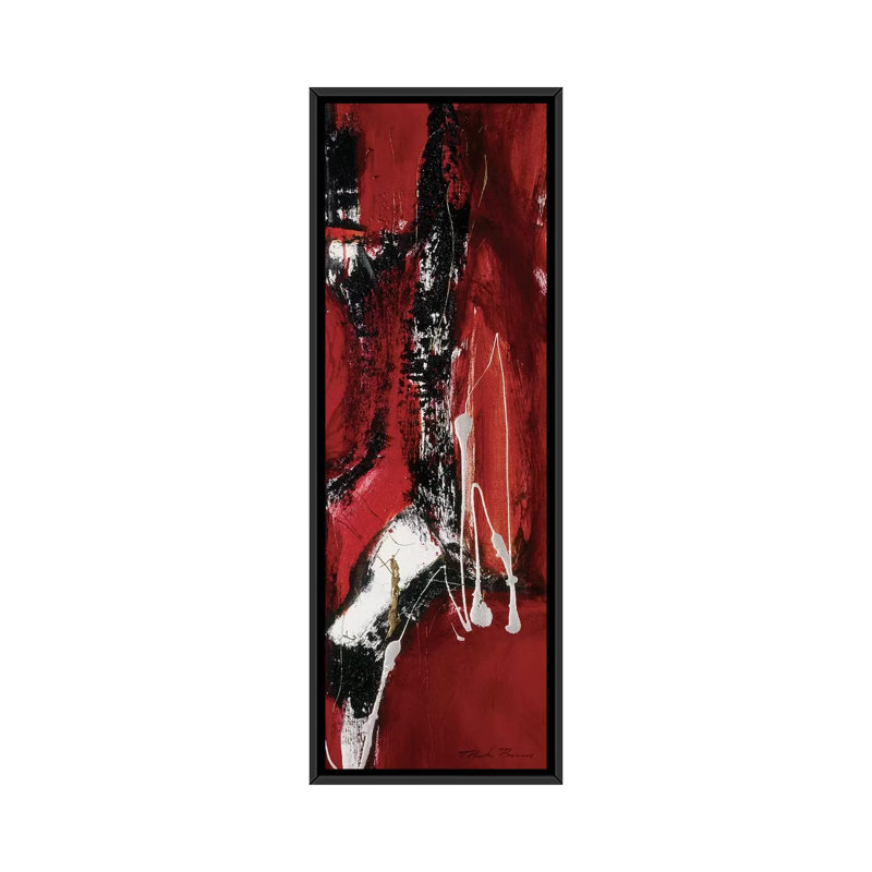 «Tango I», impression sur toile tendue, H 36 po x l 12 po x P 1,5 po, Papier avec cadre noir