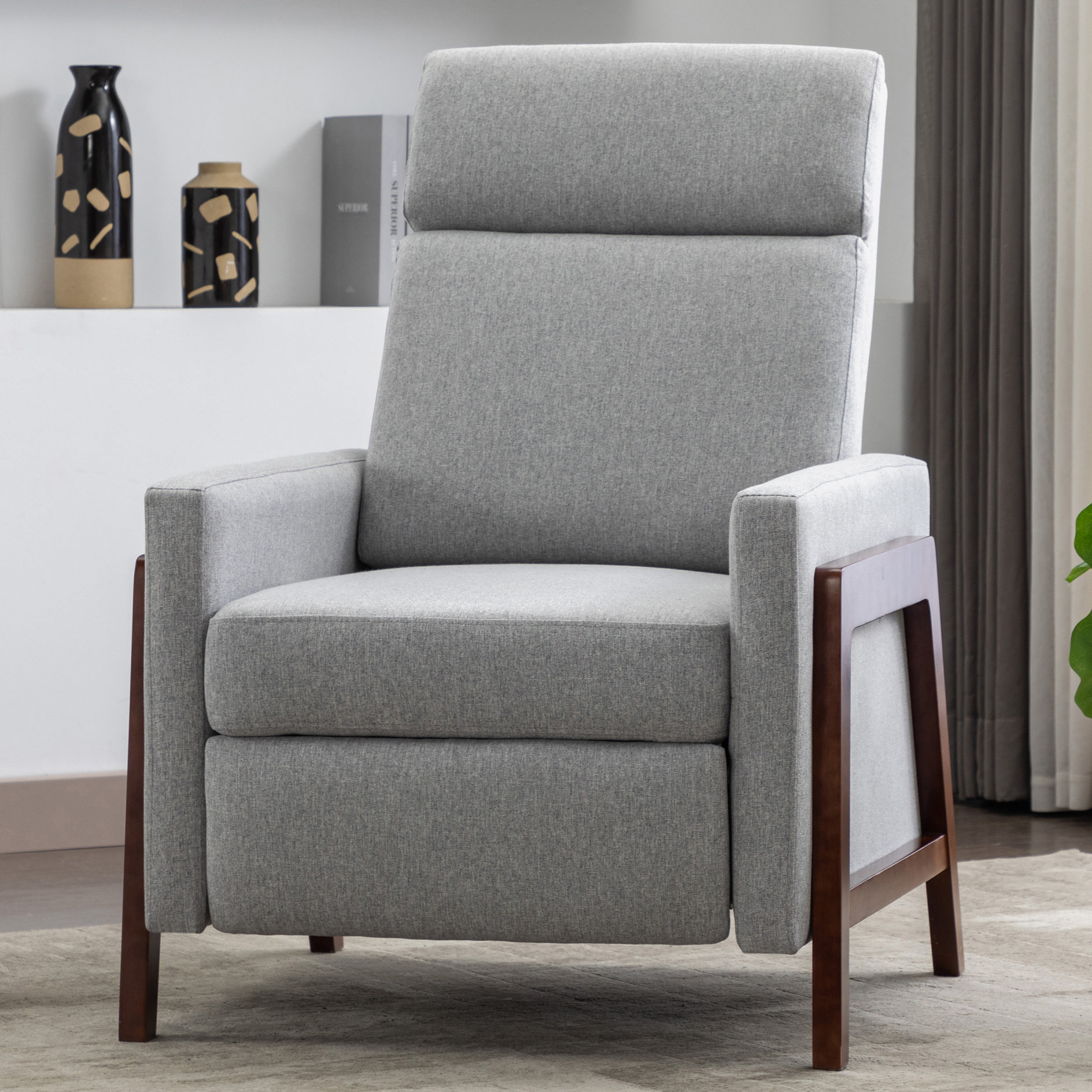 Oliver 29.1" Wide Manual Push Back Recliner Chair Wayfair Canada