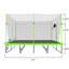 Trampoline rectangulaire avec tubes en acier galvanisé thermolaqué avec système de panier de basketball