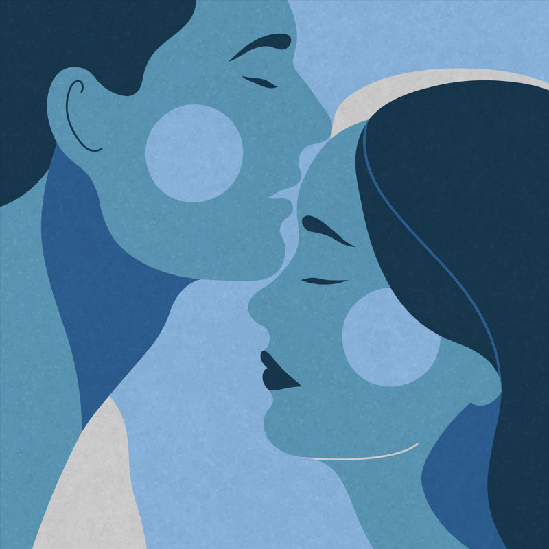Sunizona Couple In Love - Wrapped Canvas Print, 30cm H x 30cm W x 3.8cm D