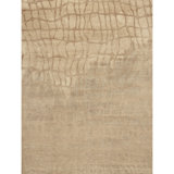 Hand Knotted Abstract Area Rug in Brown/Nutmeg