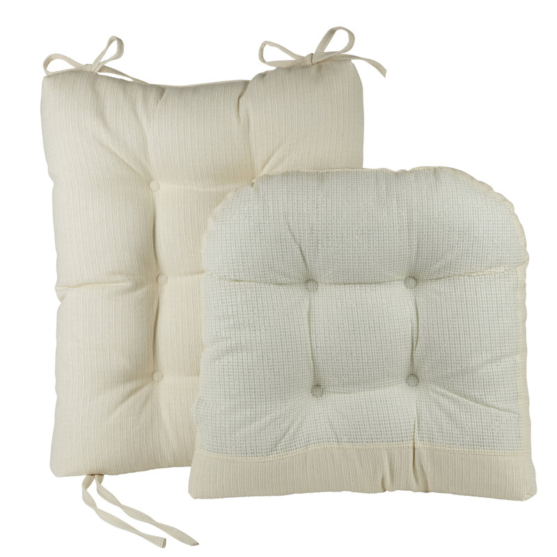 Ensemble de coussins de chaise berçante antidérapants, Ivoire