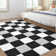Randolph Checkered Machine Washable Rug Plaid Area Rug Soft Faux Wool Rugs Anti Slip Rugs Large Rug Carpet for Entryway Bedroom Living Room Hallway Kitchen Dining Room and Laundry Room