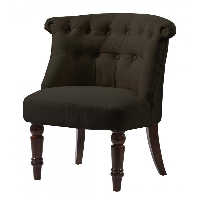 Iain Upholstered Slipper Chair, Brown