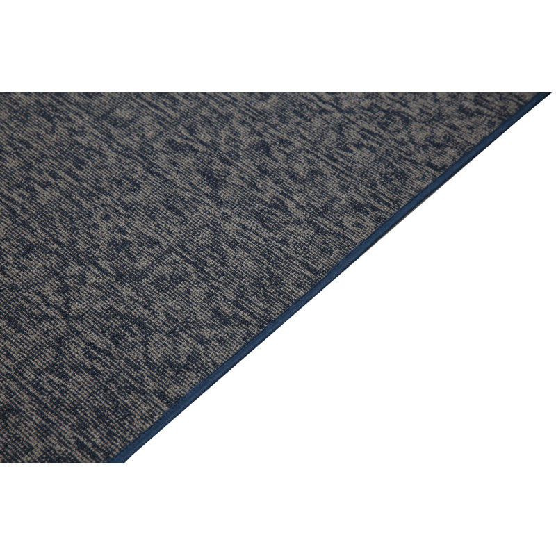 Tapis décoratif Furnish My Place - imprimé géométrique délavé bleu marine, Octogone 11 pi