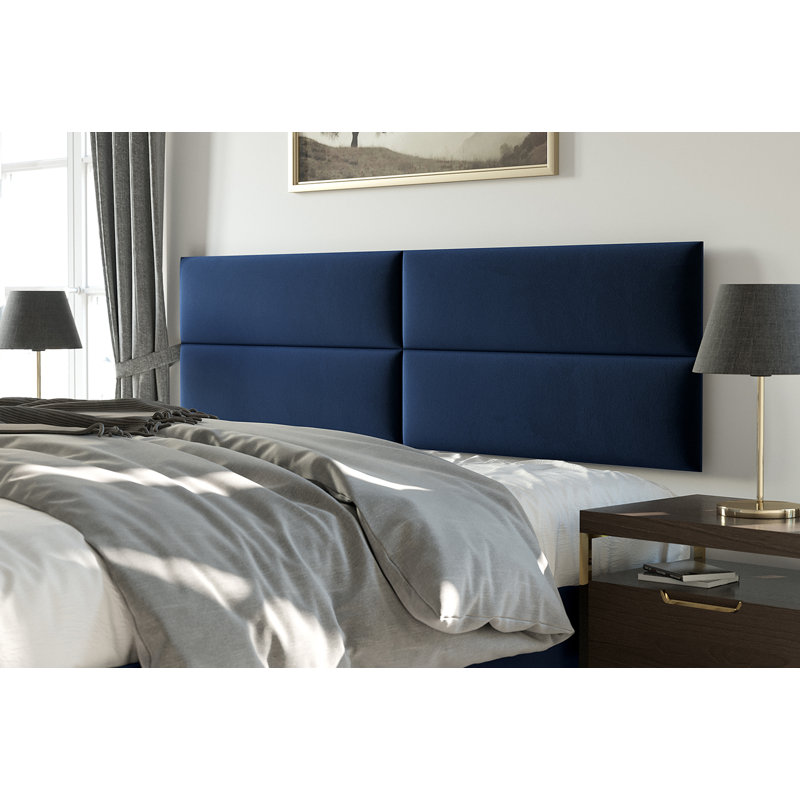 Rhem Upholstered Bed, Navy, 150 x 200 cm