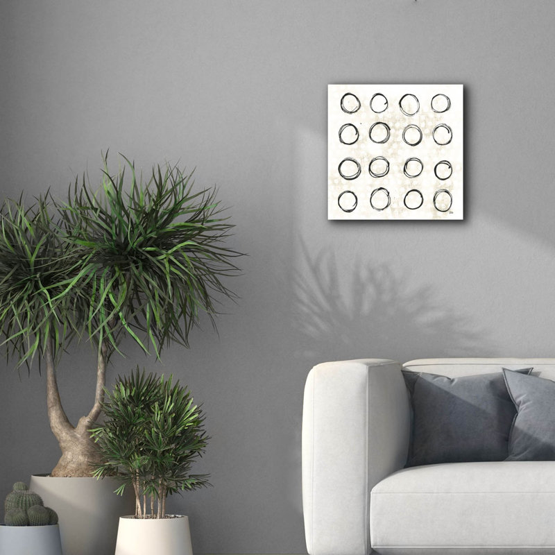 «Eclipse 3 Neutral» par Melissa Averinos, art mural sur toile, H 18 po x l 18 po x P 0,75 po