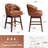 Swivel 26.4'' Faux Leather Counter Stool-647319185