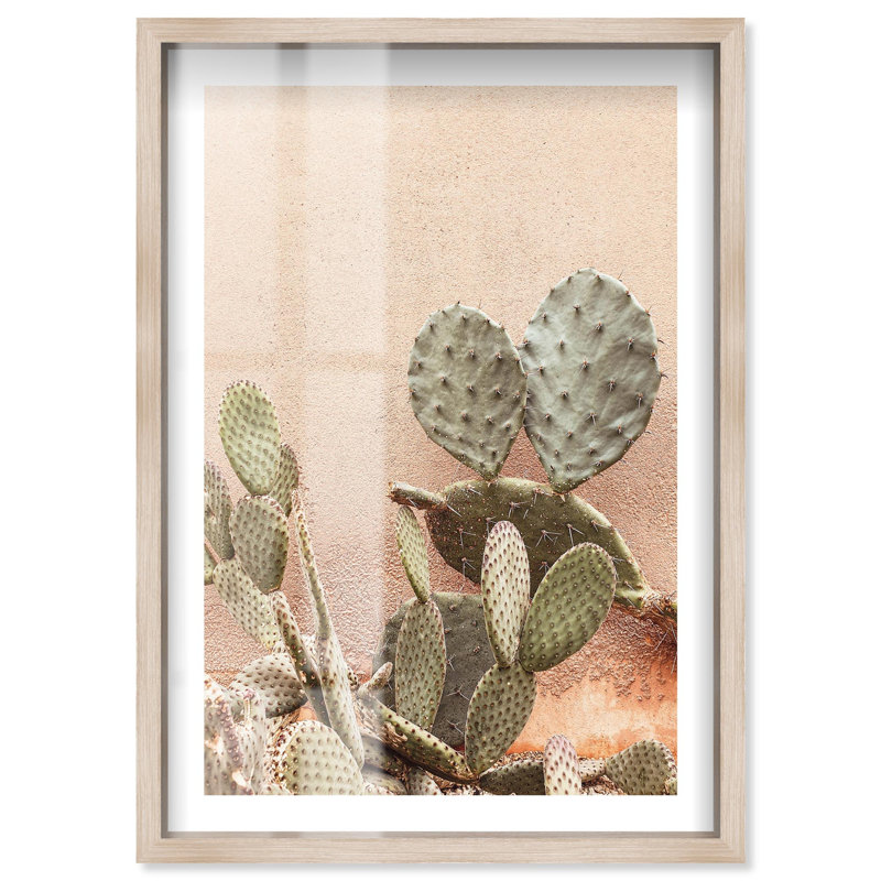 Décoration murale «Peach Spikes Shadowbox» par Notoriart, cadre blond, 21 x 31, H 31 po x l 21 po, Cadre blond
