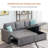 Upholstered 84 " L-Shaped Sofa Bed