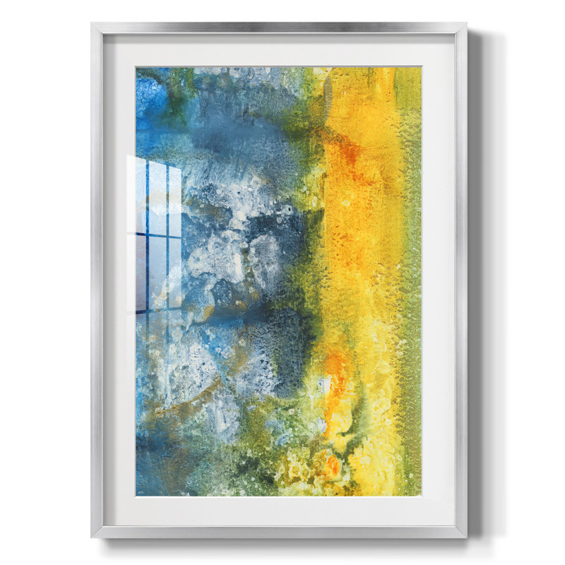 Aquatic Energy II - Impression encadrée, H 28,5 po x l 20,5 po, Argent argent