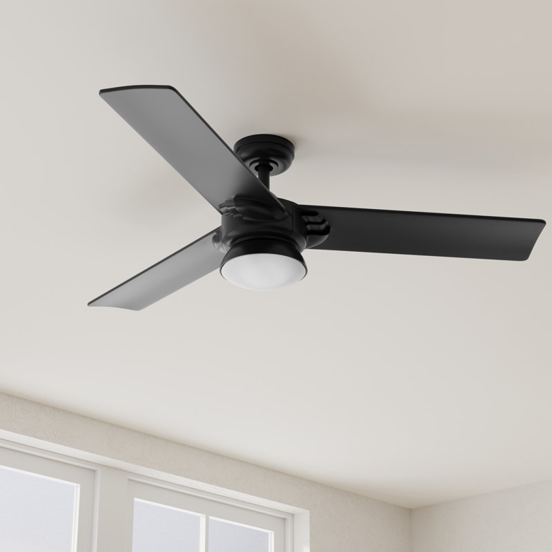 Edwidge 52'' Ceiling Fan with LED Lights, Black