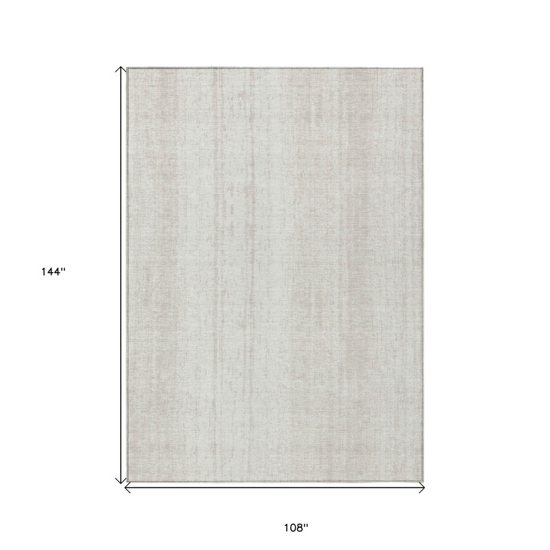 Tapis extérieur lavable rayé ivoire et beige 9 pi x 12 pi