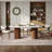 71" Modern Oval Dining Table Set With 6 Dining Chairs-2014980326