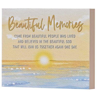Tabletop Plaque Beautiful Memories 10x8